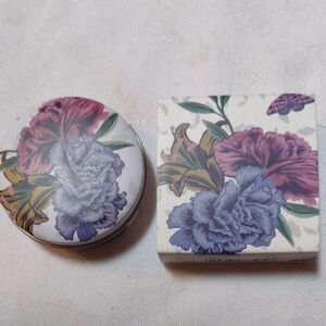 Floral Compact Vanilla Lip Balm Case - Purple & Pink Floral Design
